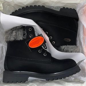 Black Suede Snow Shoe